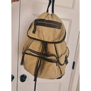 Vintage knapsack backpack drawstring